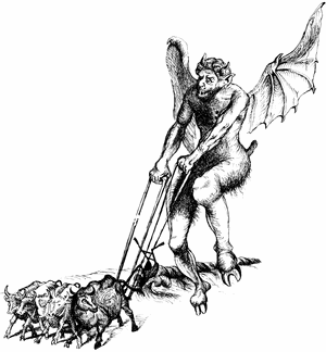 Der Teufel mit den Höllenochsen (© Fred Pötschke)